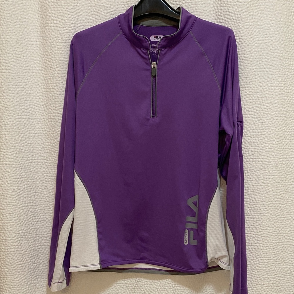 FILA purple 3/4 zip up